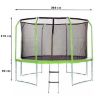 Obrazek Trampolina Comfort z drabinką 366cm zielona 