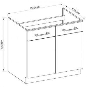 Obrazek Szafka Kuchenna Vigo HG 80ZL 2F BB
