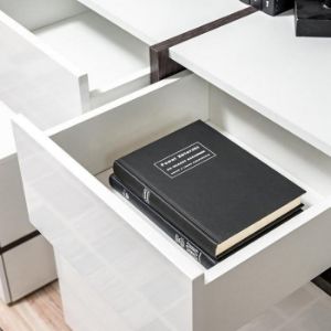 Obrazek Witryna Wysoka Cross Biały/Perła Elm
