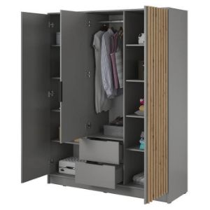Obrazek Szafa Nelly 3d Szary/Lamela Artisan