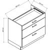 Obrazek Szafka kuchenna Max D90pc S/3 czarny