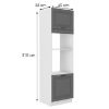 Obrazek Szafka kuchenna Stilo dustgrey/biały 60dmp/210 2f