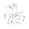 Obrazek Okap WK-4 Nero 60cm biały z listwą inox