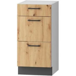Obrazek Szafka Kuchenna Clara D40 S/3 Szary Grafit/Artisan