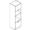 Obrazek Szafka Kuchenna Bono D60pk Mv 2133 Pl Biała Alaska/Biał 