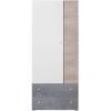 Obrazek Szafa Sigma 80 SI3 beton/biały/dąb