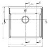 Obrazek Zlew Camea 500X530 karbon