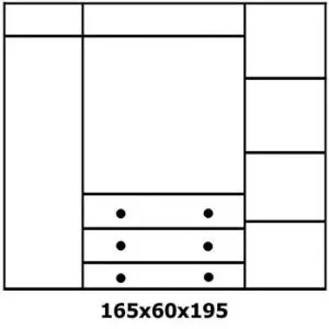 Obrazek Szafa 45A sosna 165X60X195
