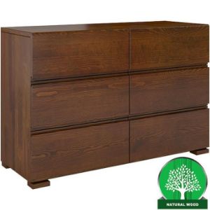  Komoda Drewniana Sosnowa 6s Skandica Vestre Orzech 