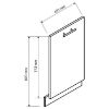Obrazek  Front Zmywarki Irma 45pz Jasny Szary Mat 