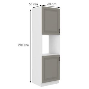 Obrazek Szafka kuchenna Stilo claygrey/biały 60dp/210 2f