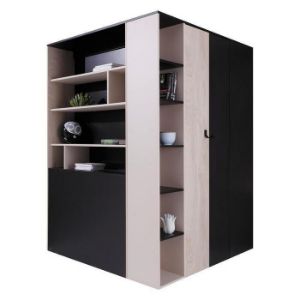 Szafa Planet Pl1 L/P Czarny/Dąb/Beż