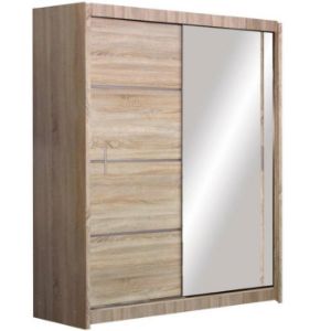 Szafa Vista 150 cm dąb sonoma/lustro