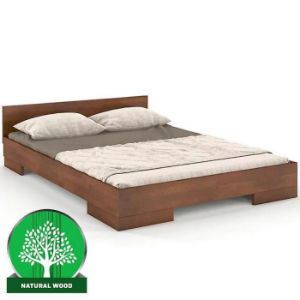 Łóżko drewniane bukowe Skandica Spectrum niskie 90x200 orzech