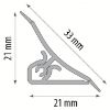 Obrazek Listwa przyblatowa 3m 20x20 – biały LWS-011