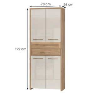 Obrazek Szafa 4d2s Gala V42 Pacific Walnut/Beige