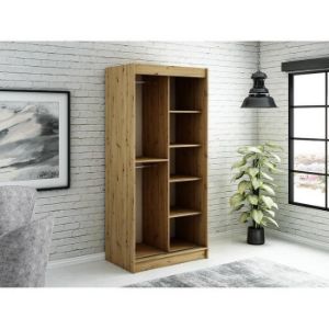 Obrazek Szafa Halifax Y2 100 Dąb Artisan/Czarny/Lustro