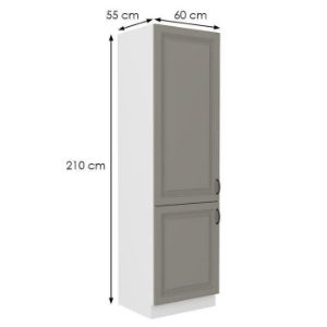 Obrazek Szafka kuchenna Stilo claygrey/biały 60lo/210 2f