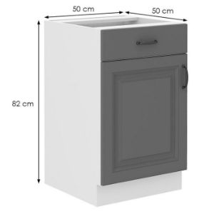 Obrazek Szafka kuchenna Stilo dustgrey/biały 50d 1f 1s bb