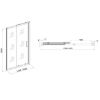 Obrazek Drzwi prysznicowe Patio 160x195 czyste chrom