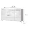 Obrazek Komoda Piano K180-3K2F/PN-70/KA/70 crystal white