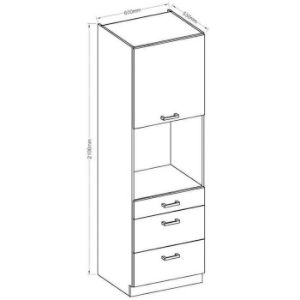 Obrazek Szafka kuchenna Bianka 60 DPS-210 3S1F