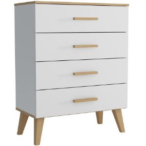 Obrazek Komoda Dita 4S white/oak sonoma