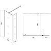 Obrazek Ścianka WALK-IN Leaf 90+30x195 profil chrom