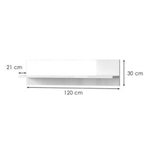 Obrazek Półka Piano VP120/PN-70/KA/70 crystal white