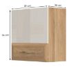 Obrazek Szafka wisząca Gala VK55-1K/GL pacific walnut/beige