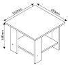 Obrazek Stolik Kawowy Lena 55x55x44 biały 873420