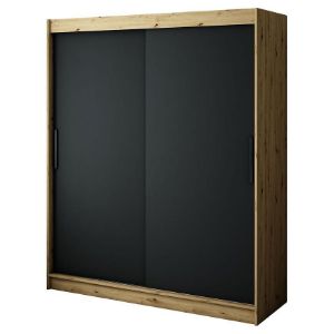 Obrazek Szafa Halifax T 180 Dąb Artisan/Czarny
