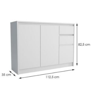 Obrazek  Komoda Aston 3D2S Biała 