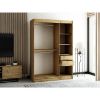 Obrazek Szafa Lamelo 2 150 Dąb Artisan/Czarny/Lustro