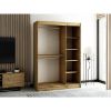Obrazek Szafa Lamelo 2 150 Dąb Artisan/Czarny/Lustro