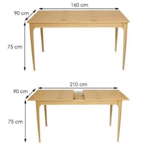 Obrazek Stół Boguś 946 Dąb 160x90+50