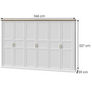 Obrazek Szafa 6d Tara p6/ta white/pacific walnut