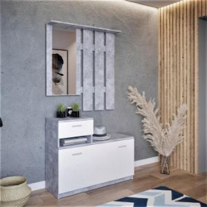 Obrazek Garderoba Vegas Beton/Biały