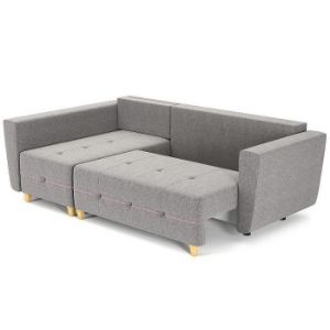 Obrazek Narożnik  Grey Enzo 161+152 drewno naturalne lewostronny