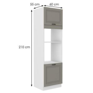 Obrazek Szafka kuchenna Stilo claygrey/biały 60dmp/210 2f