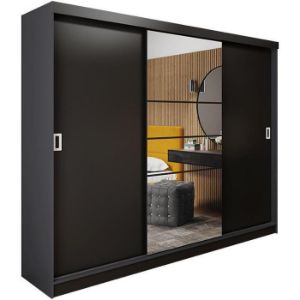 Szafa Retro 200 6L grafit/ front czarny