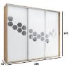 Obrazek Szafa Wanda A23 250 Plaster Miodu Craft Złoty/Biały