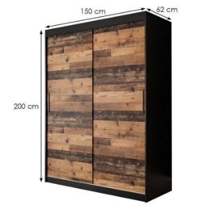 Obrazek Szafa Old Wood T 150 Czarny/Old Style