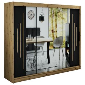 Szafa Halifax Y2 250 Dąb Artisan/Czarny/Lustro
