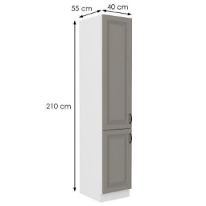 Obrazek Szafka kuchenna Stilo claygrey/biały 40dk/210 2f