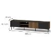Obrazek Komoda RTV Prestigo P8 3D Orzech War/San Seb/Czarny Mat