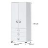Obrazek Szafa 2D3S Kiki G23-BE/KI-15 white/white 