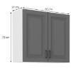 Obrazek Szafka kuchenna Stilo dustgrey/biały 80g/72 2f