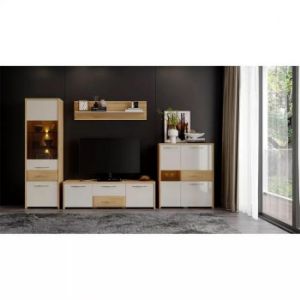 Obrazek Komoda Gala K172-3KS2F/GL pacific walnut/beige