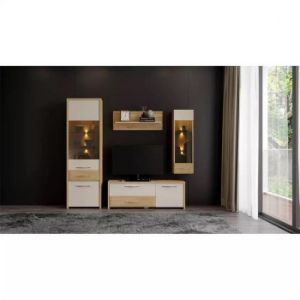 Obrazek Komoda Gala K172-3KS2F/GL pacific walnut/beige